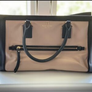 Kate Spade Large Pebble Hudson Street Kellan Soft Leather Crossbody Tan Blk
